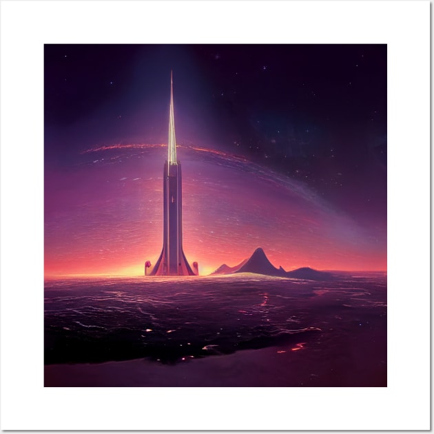 Interplanetary Spaceport Wall Art by Grassroots Green